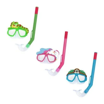 BESTWAY  AQUAPALS SNORKEL MASK (Contents:one mask, one snorkel, 3 assorted colors) Age 3+